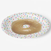 Geglazuurde donut met Sprinkles Paper Bord (Gekanteld)