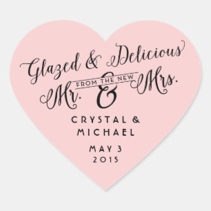 Geglazuurde en heerlijke bruiloft Dank u Stickers