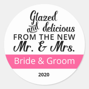 Geglazuurde en heerlijke bruiloft Dank u Stickers