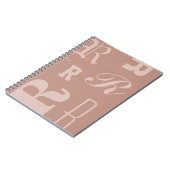 Geglazuurde gepersonaliseerde monogram, typografie notitieboek (Linkerzijde)