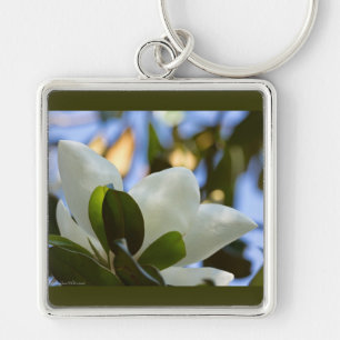 Geglazuurde Glashemel Zuidelijke Magnolia Cadeaus Sleutelhanger