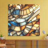 Geglazuurde golven canvas afdruk (Insitu (Woonkamer))
