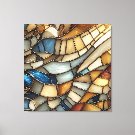 Geglazuurde golven canvas afdruk (Voorkant)