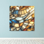 Geglazuurde golven canvas afdruk (Insitu (Houten vloer))