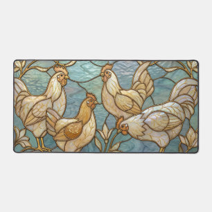 Geglazuurde Hanen Elegante Kippenboerderij Bureaumat
