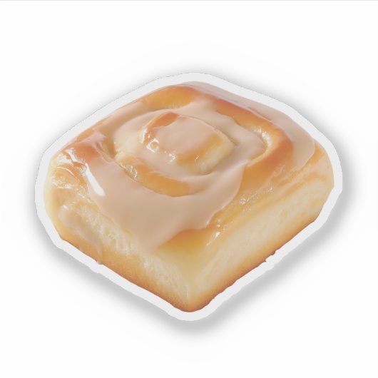 geglazuurde kaneelrol sticker (Voorkant)