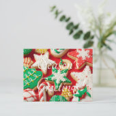 geglazuurde kerstkoekjes feestdagenkaart (Staand voorkant)