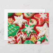 geglazuurde kerstkoekjes feestdagenkaart (Voorkant / Achterkant)