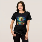 Geglazuurde Maanlicht Vlucht Elf Tri-Blend Shirt (Voorkant volledig)