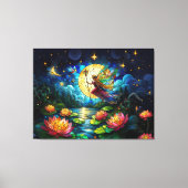 Geglazuurde Maanlicht Vlucht Fee  Canvas Afdruk (Voorkant)