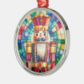 Geglazuurde Notenkraker Persoonlijke Kerstmis Metalen Ornament (Links)
