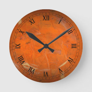 Geglazuurde Terracotta Wandklok Romeinse Cijfers