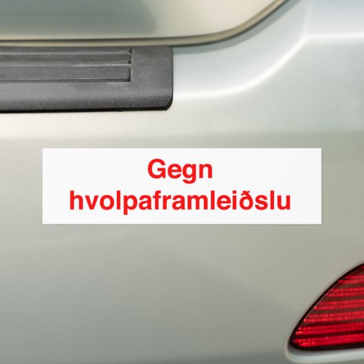 Gegn hvolpaframleiðslu bumpersticker (Op auto)
