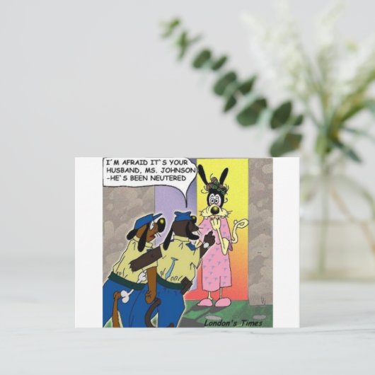 Gegneerde Funny Dog of politiegeschenken en -T - s Briefkaart (Staand voorkant)