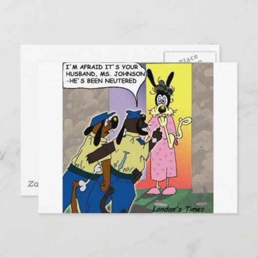 Gegneerde Funny Dog of politiegeschenken en -T - s Briefkaart (Voorkant / Achterkant)