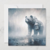 gegolfd Beren Wenskaart Notitiekaartje (Voorkant)