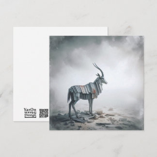 gegolfd gazelle-Wenskaart Notitiekaartje