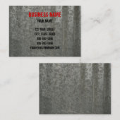 Gegolfd gegolfd plaat metaal visitekaartje (Voorkant / Achterkant)