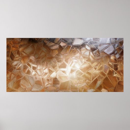 Gegolfd glas met achtergrondverlichting. Mooi lich Poster (Voorkant)