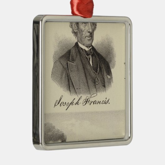 Gegolfd ijzerstoomjacht metalen ornament (Rechts)