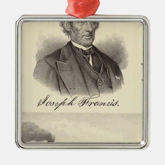 Gegolfd ijzerstoomjacht metalen ornament (Voorkant)