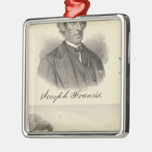 Gegolfd ijzerstoomjacht metalen ornament (Links)