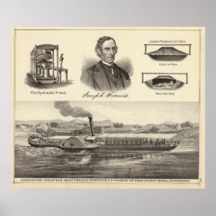 Gegolfd ijzerstoomjacht poster