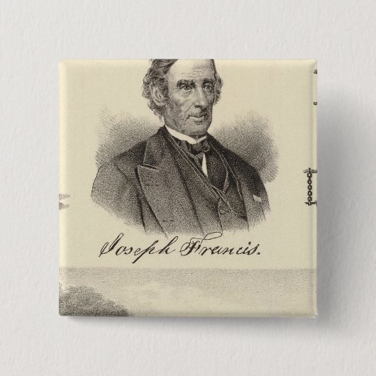 Gegolfd ijzerstoomjacht vierkante button 5,1 cm (Voorkant)