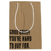 Gegolfd karton met verjaardagstekst medium cadeauzakje (Voorkant)