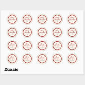 Gegolfd Kerstmis Ronde Sticker (Vel)