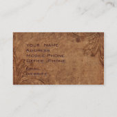 Gegolfd Leren Advocaat en Procureur Visitekaartje (Achterkant)