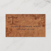 Gegolfd Leren Advocaat en Procureur Visitekaartje (Voorkant)