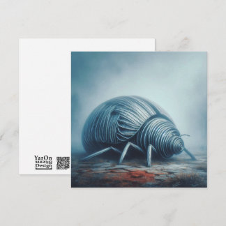 gegolfd lieveheersbeestje-Wenskaart Notitiekaartje