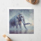 gegolfd mammoet-Wenskaart Notitiekaartje (Voorkant / Achterkant in situ)