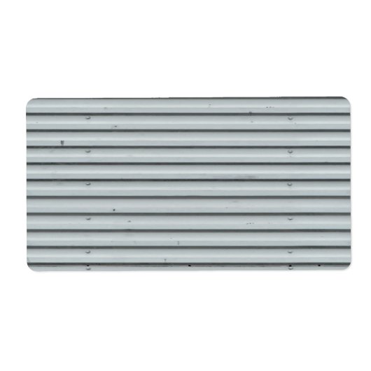 gegolfd metaal etiket (Voorkant)