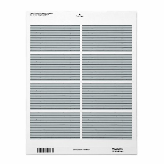 gegolfd metaal etiket (Full Sheet)