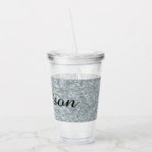 Gegolfd metaal uiterlijk gepersonaliseerd acryl drinkbeker (Links)