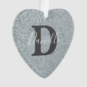 Gegolfd metaal ziet er gepersonaliseerd ornament u (voorkant)