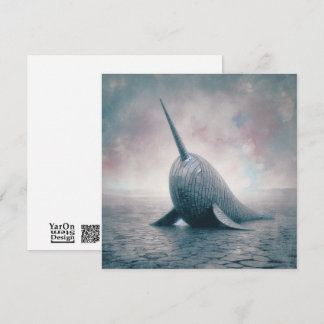 gegolfd Narwhal-Wenskaart Notitiekaartje