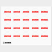 Gegolfd stempel ronde sticker (Vel)