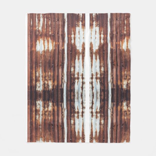 Gegolfd tin dakplaten fleece deken (Voorkant)