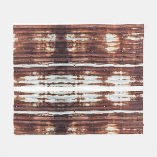 Gegolfd tin dakplaten fleece deken (Voorkant (Horizontaal))