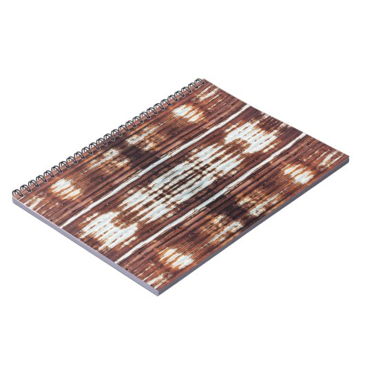 Gegolfd tin dakplaten notitieboek (Linkerzijde)