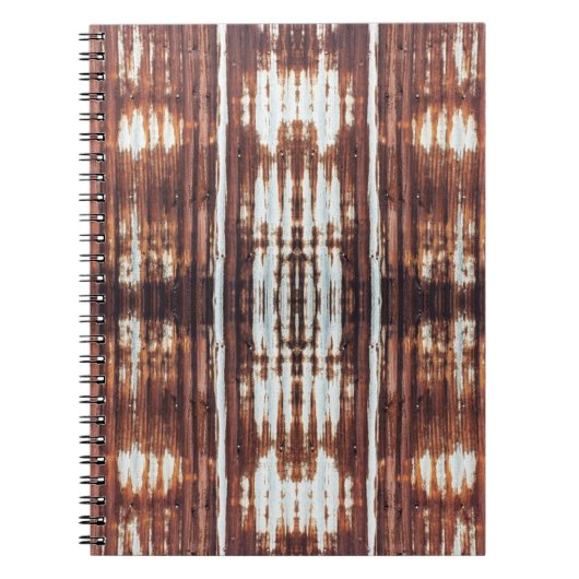 Gegolfd tin dakplaten notitieboek (Voorkant)