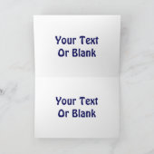 gegolfde blauwe stralen feestdagen kaart (Binnen)