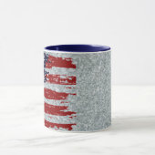 Gegoliseerde metalen blik en vlag mok (Midden)