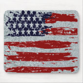 Gegoliseerde metalen blik en vlag muismat (Voorkant)