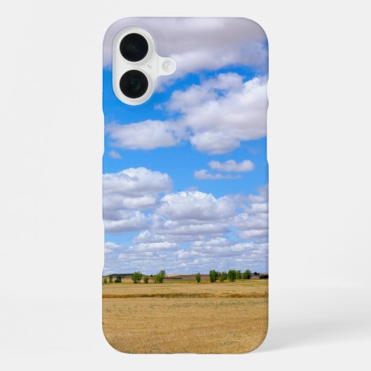 Gegoogste tarwevelden iPhone hoesje (Achterkant)