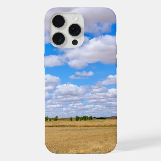 Gegoogste tarwevelden iPhone hoesje (Achterkant)