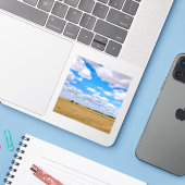 Gegoogste tarwevelden  sticker (Laptop met iPhone)